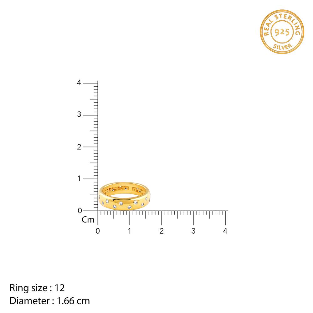 925 Golden Fashion Ring : R02288