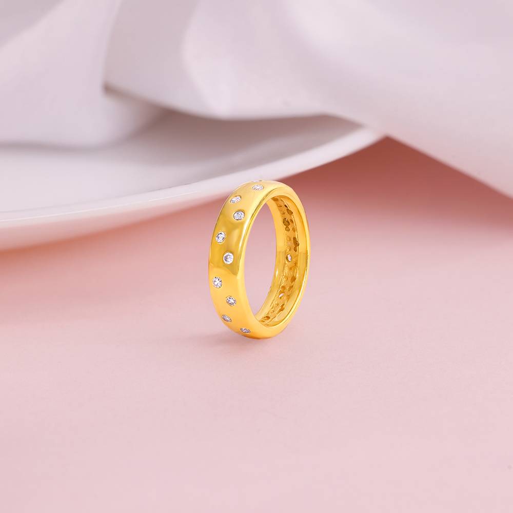 925 Golden Fashion Ring : R02288