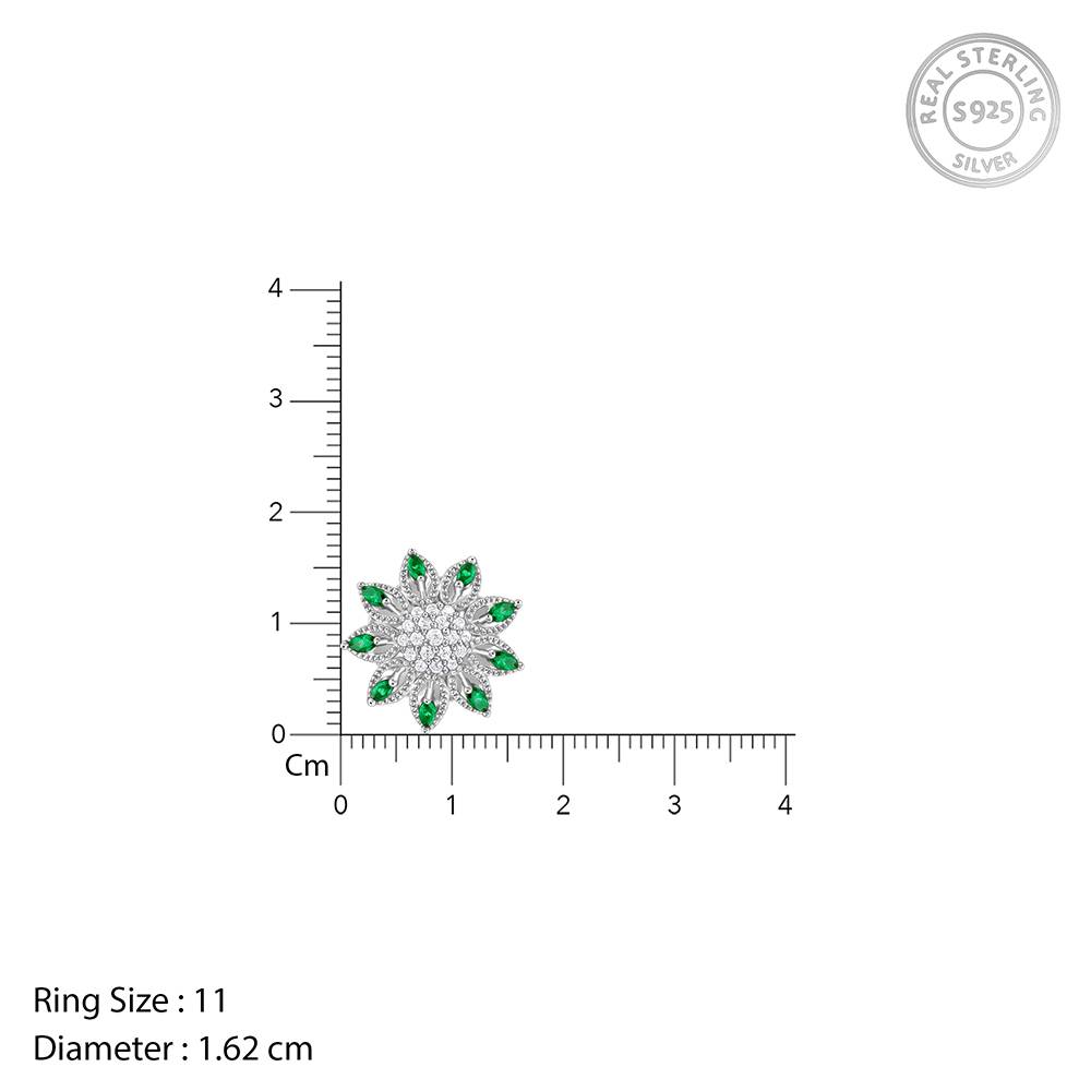 925 Silver Blossom Blast Ring : R02307