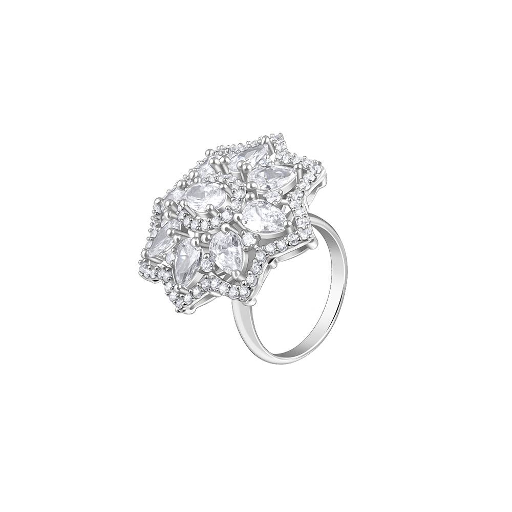 925 Silver Precious Petals Ring,Fixed Size, Indian - 12 : R02311