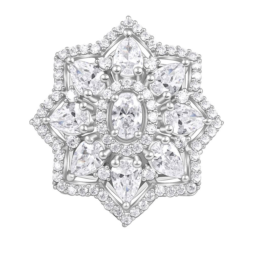925 Silver Precious Petals Ring,Fixed Size, Indian - 12 : R02311