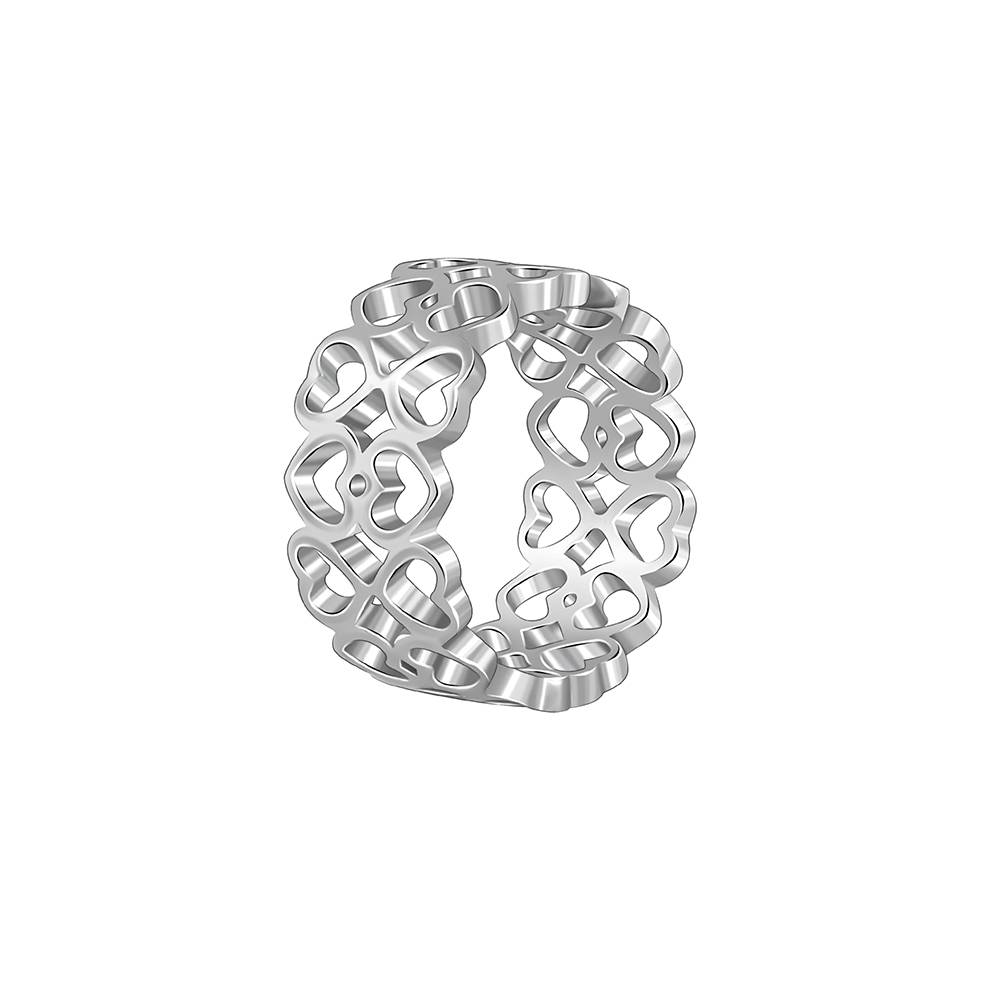 925 Silver Strong Heart Ring,Fixed Size,Indian-12 : R02313