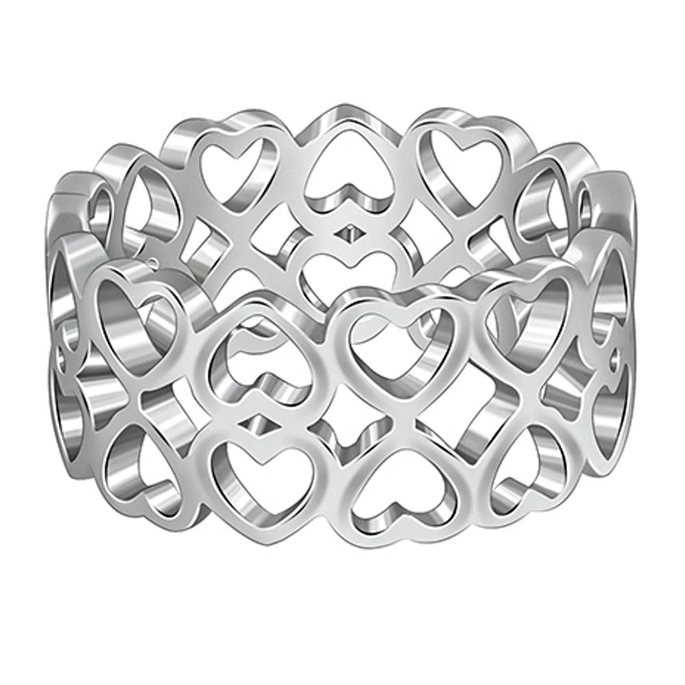 925 Silver Strong Heart Ring,Fixed Size,Indian-12 : R02313