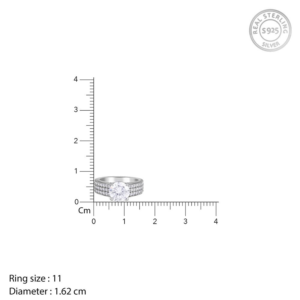 925 Silver Magical Glory Ring,Fixed Size, Indian - 11 : R02316