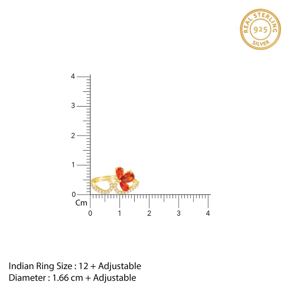 Golden Aurora Ring, Adjustable, Indian 12| Gifts For Women And Girls : R02321