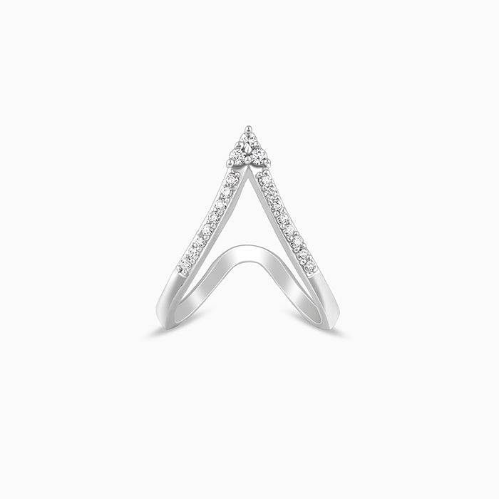 Giva 925 Silver Nargis Vanki Ring,Fixed Size,Indian - 12 : R02329