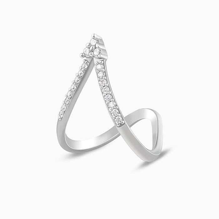 Giva 925 Silver Nargis Vanki Ring,Fixed Size,Indian - 12 : R02329