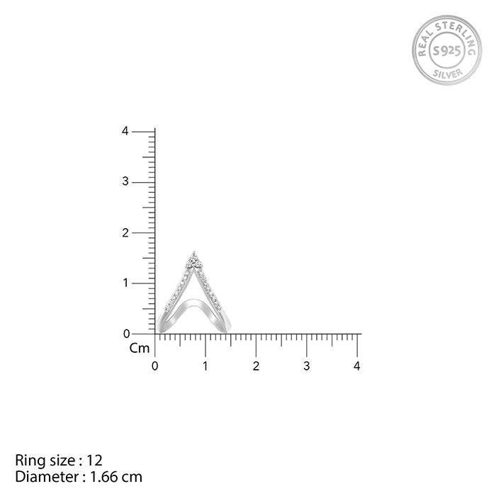 Giva 925 Silver Nargis Vanki Ring,Fixed Size,Indian - 12 : R02329