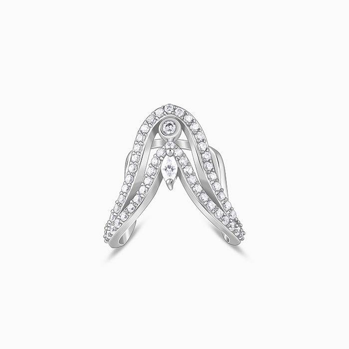 Giva 925 Silver Rekha Vanki Ring,Fixed Size,Indian - 12 : R02330