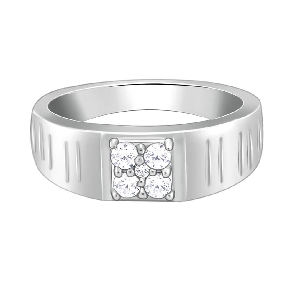 925 Silver Monolith Ring For Him : R02352_17