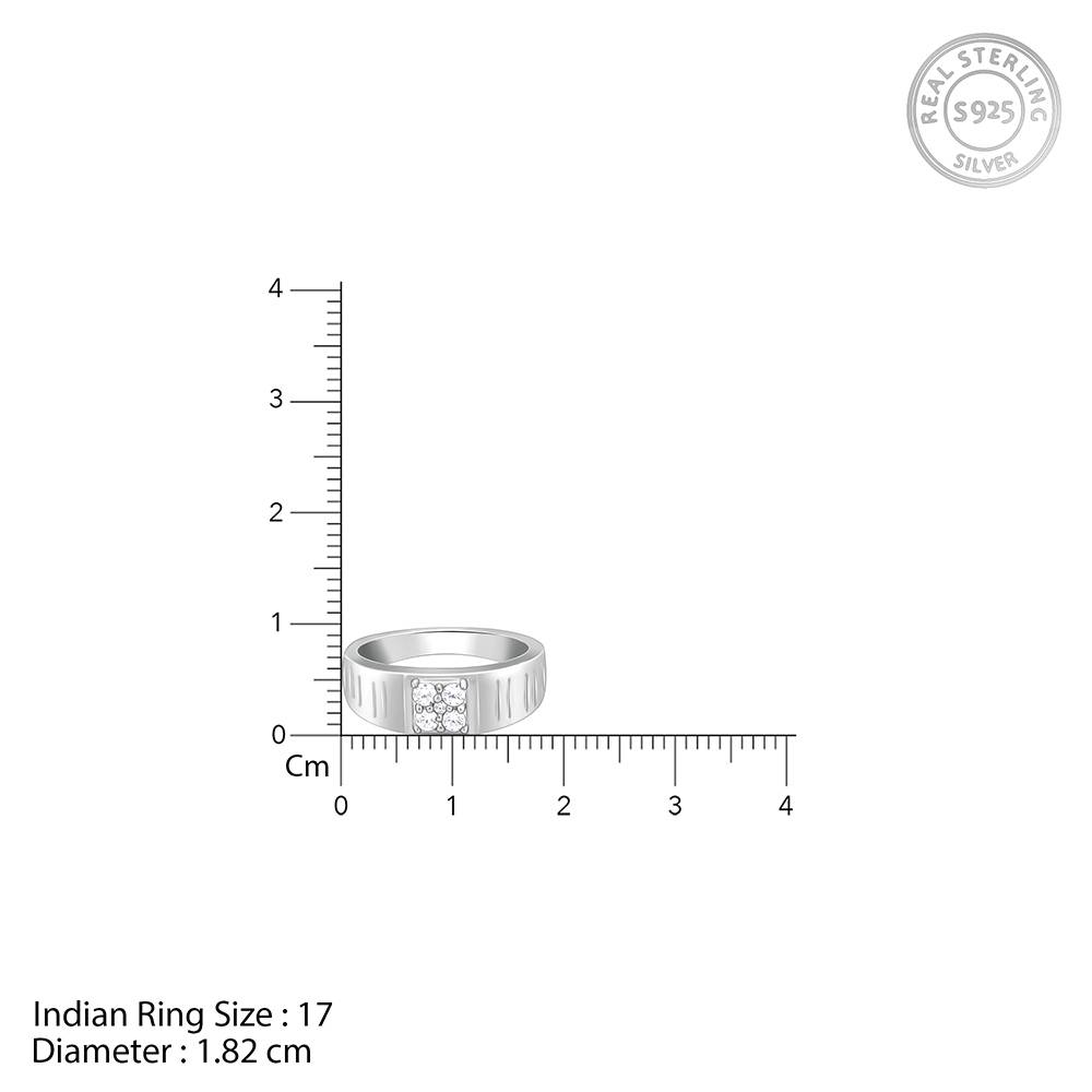 925 Silver Monolith Ring For Him : R02352_17