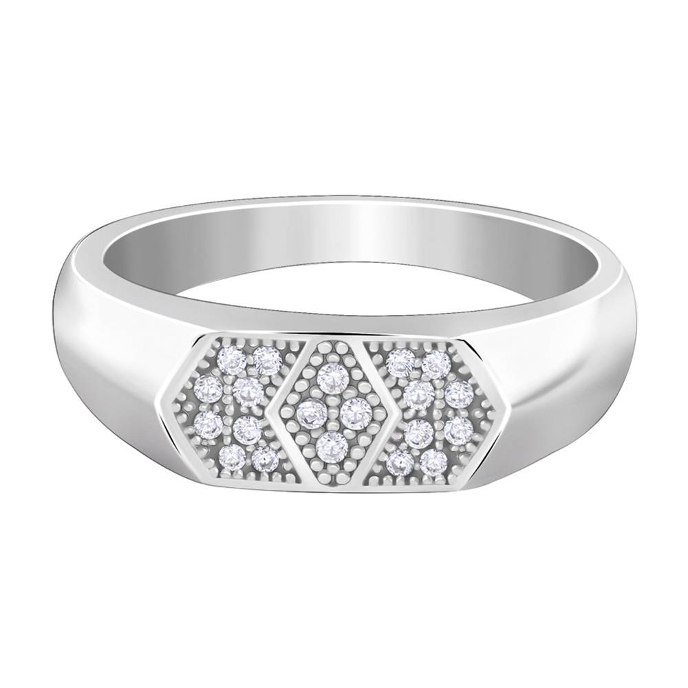 Giva 925 Silver Royal Facet Ring For Him : R02368_17