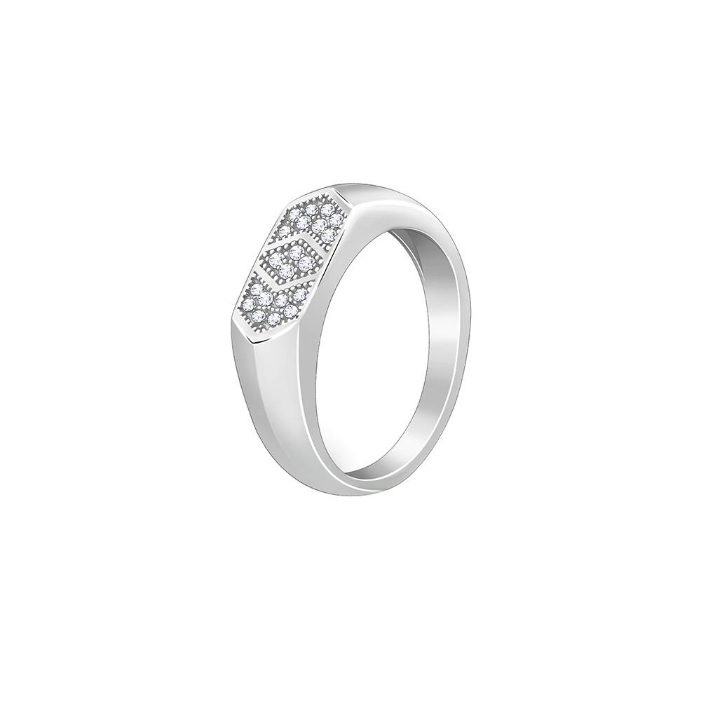 Giva 925 Silver Royal Facet Ring For Him : R02368_17