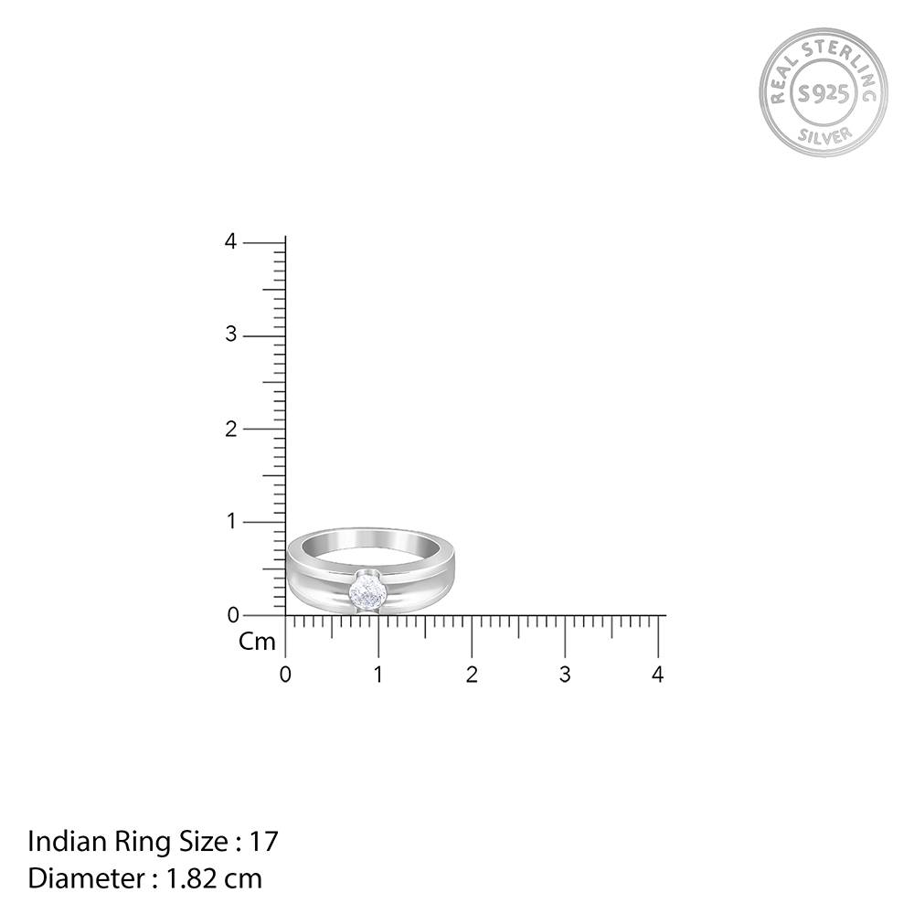 Giva 925 Silver Regal Grid Ring For Him : R02386_17