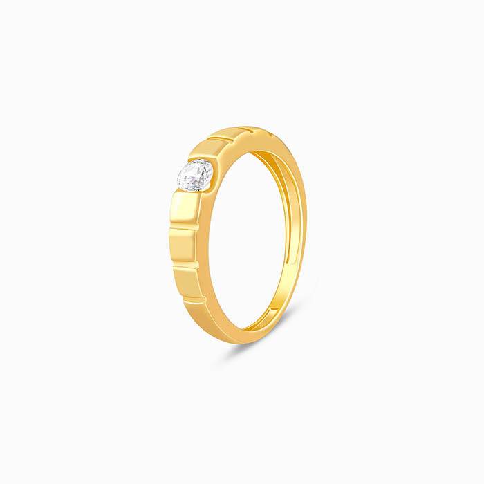 925 Silver Golden Classic Drip Ring For Him,Fixed Size|Gifts For Men & Boys : R02402_17