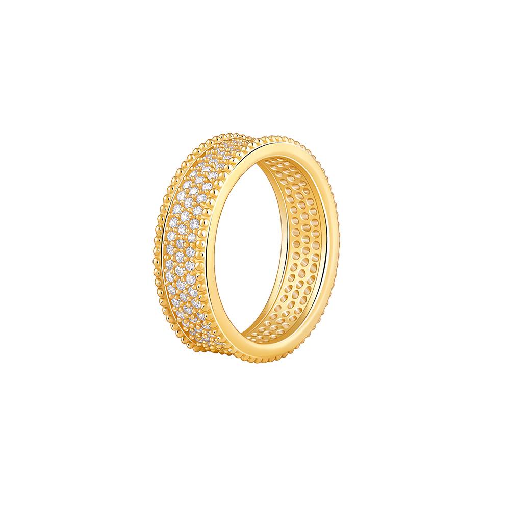 925 Silver Golden Bold Edge Ring For Him : R02413_17