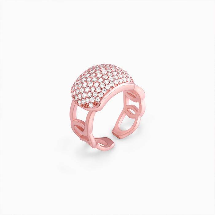 925 Silver Rose Gold Full Of Love Ring : R0242