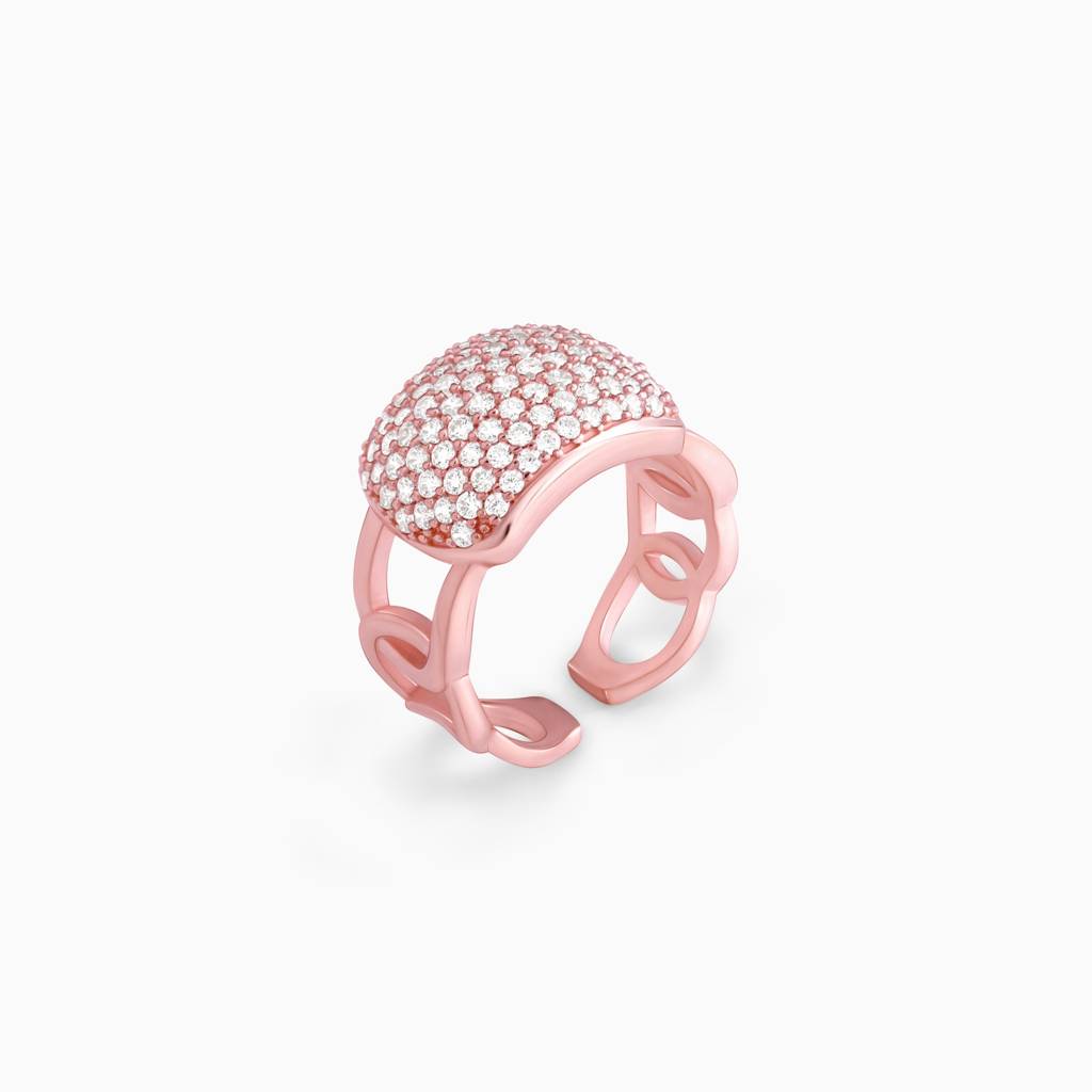 925 Silver Rose Gold Full Of Love Ring Set| Gifts For Women And Girls : R0242R074