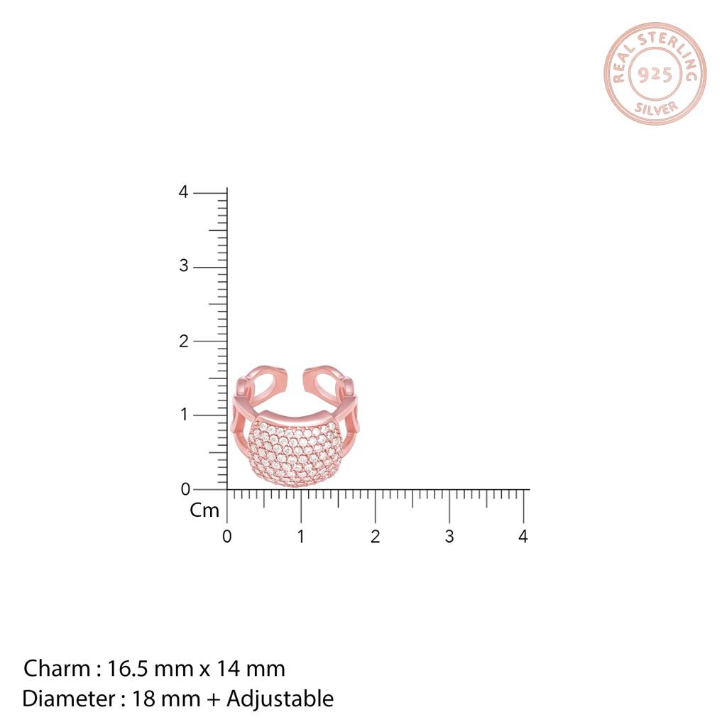 925 Silver Rose Gold Full Of Love Ring Set| Gifts For Women And Girls : R0242R074