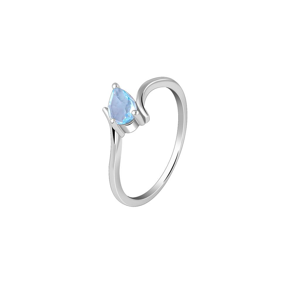 Giva 925 Silver Blue Topaz Twilight Drop Ring, Indian - 12 : R02436