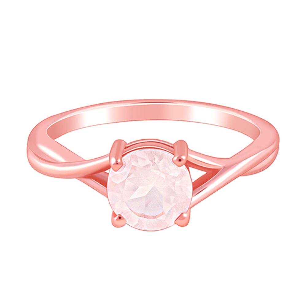 Giva 925 Silver Rose Gold Rose Quartz Ring, Indian - 12 : R02438