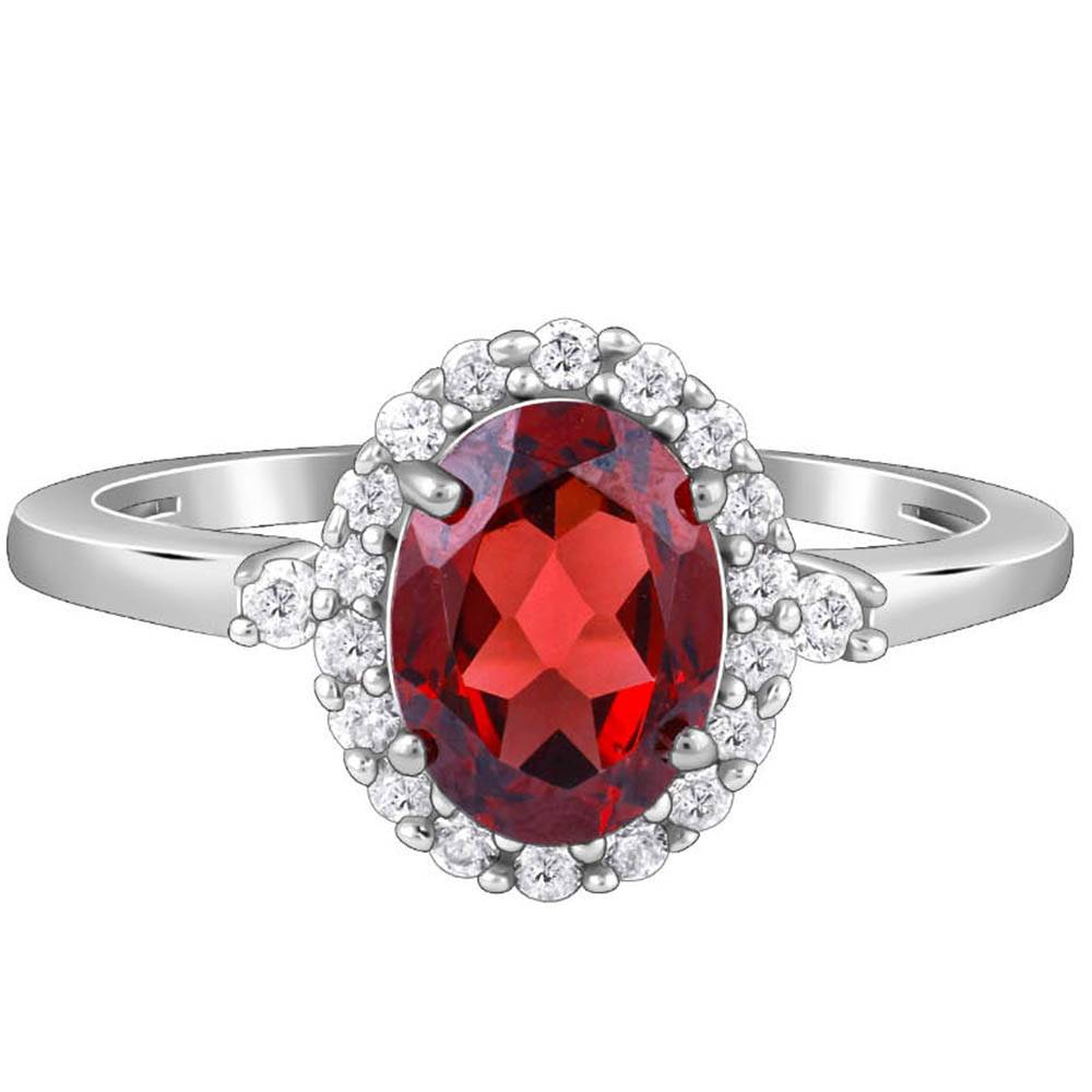Giva 925 Silver Garnet Ring, Indian - 12 : R02439
