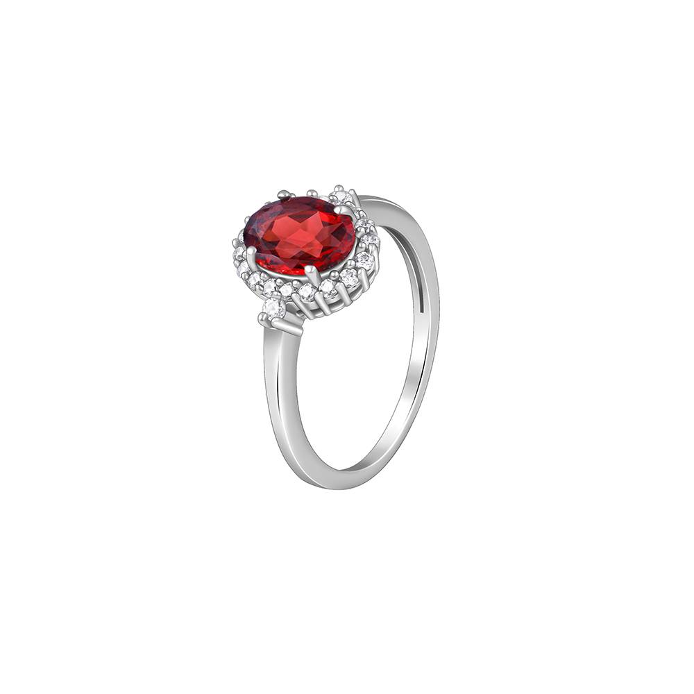 Giva 925 Silver Garnet Ring, Indian - 12 : R02439