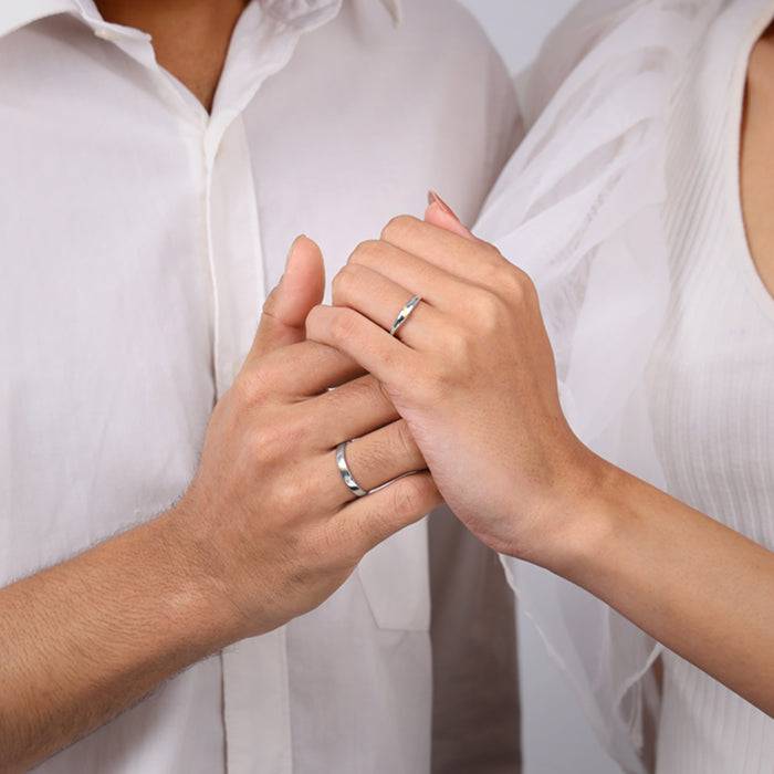 Silver Meant To Be Couple Rings : R0244