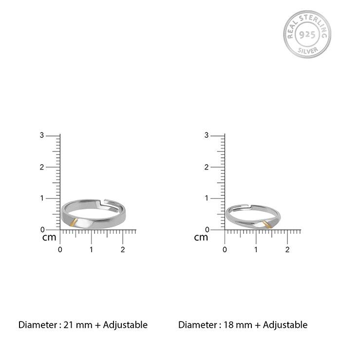 Silver Meant To Be Couple Rings : R0244