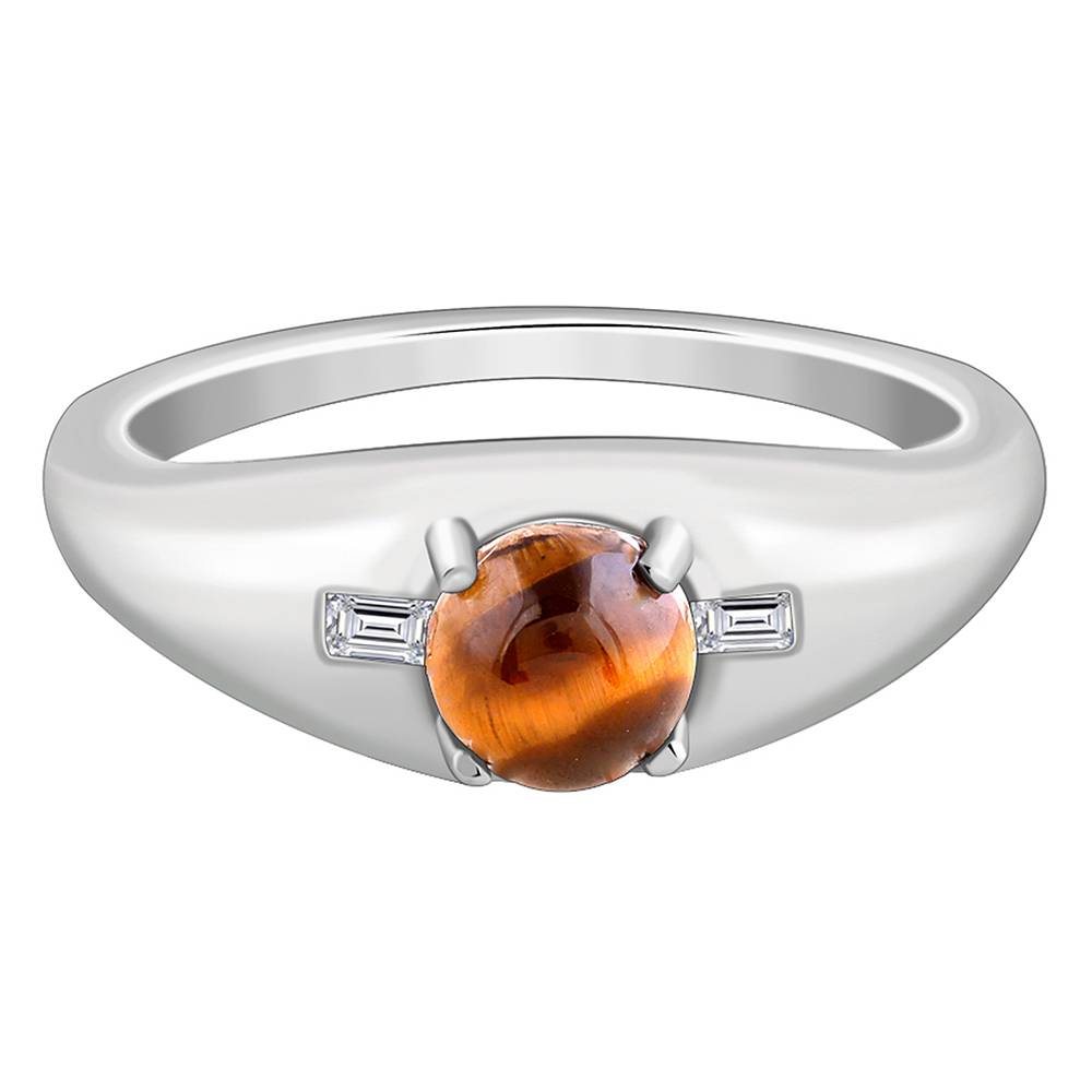 Giva 925 Silver Tiger Eye Ring For Him : R02488_17
