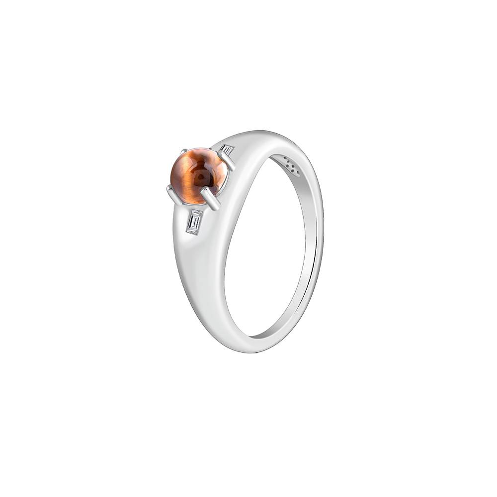 Giva 925 Silver Tiger Eye Ring For Him : R02488_17