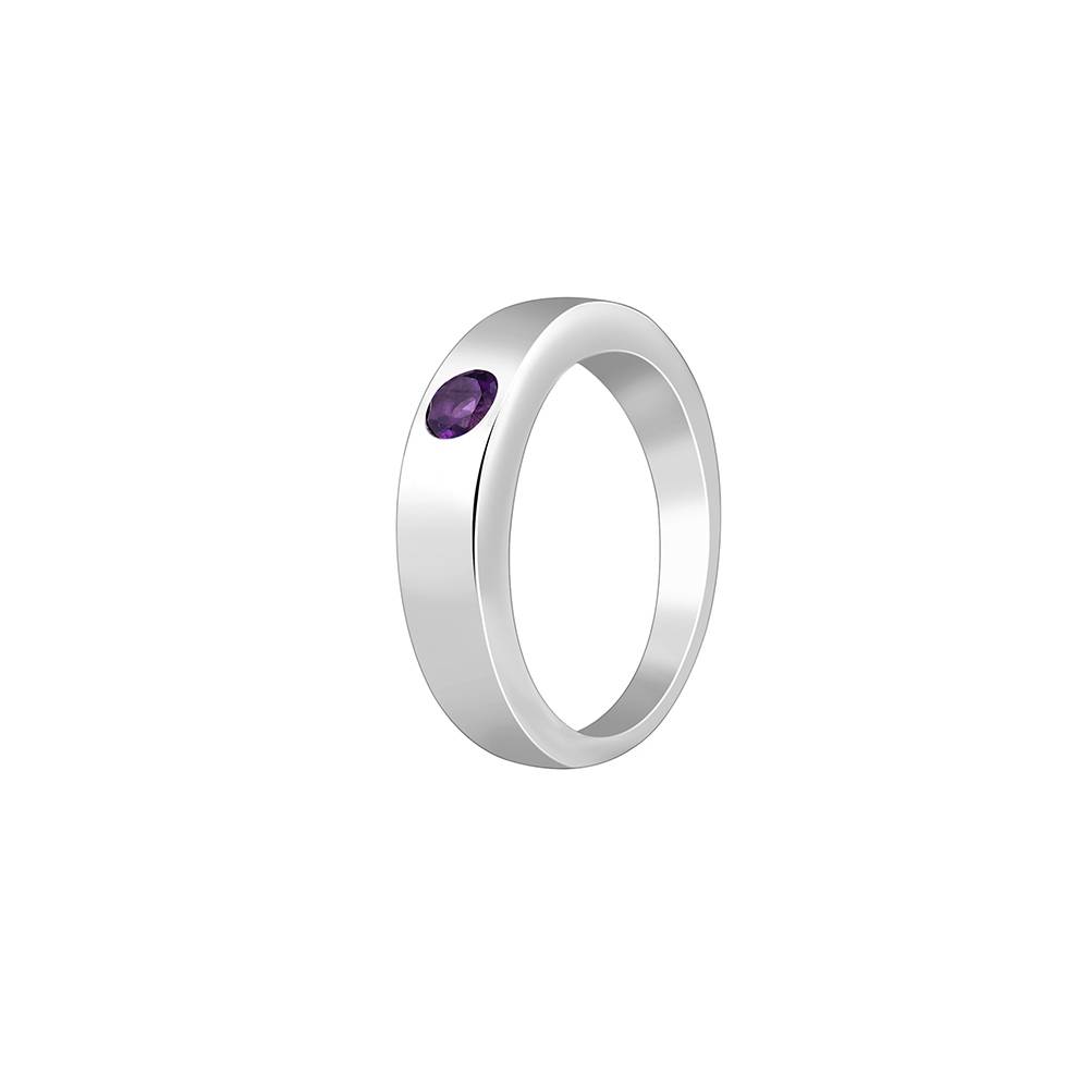 Giva 925 Silver Classic Amethyst Ring For Him,Fixed Size : R02493_17