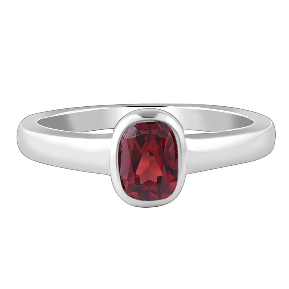 Giva 925 Silver Garnet Ring For Him,Fixed Size, Indian - 20 : R02522