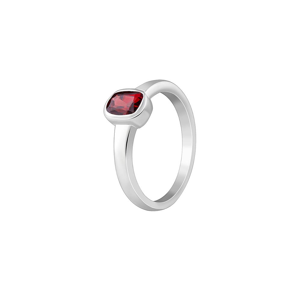 Giva 925 Silver Garnet Ring For Him,Fixed Size, Indian - 20 : R02522