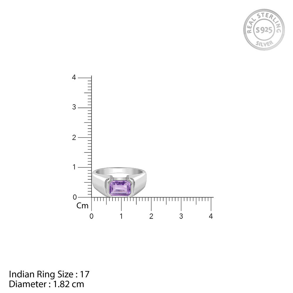 Giva 925 Silver Purple Crest Ring For Him : R02525