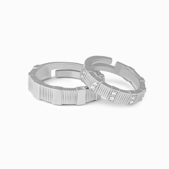 Silver Fair Love Couple Rings : R0263