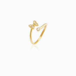 Golden Butterfly Bow Ring : R0285