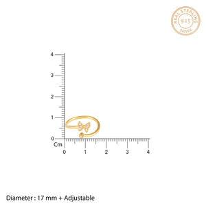 Golden Butterfly Bow Ring : R0285