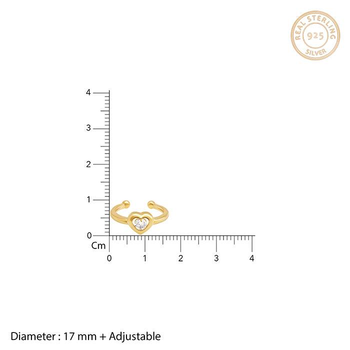 Golden Imagine Hearts Ring : R0289