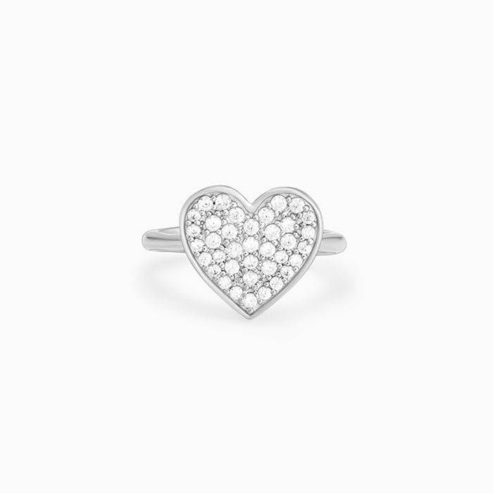 Silver Angelic Heart Ring : R0291