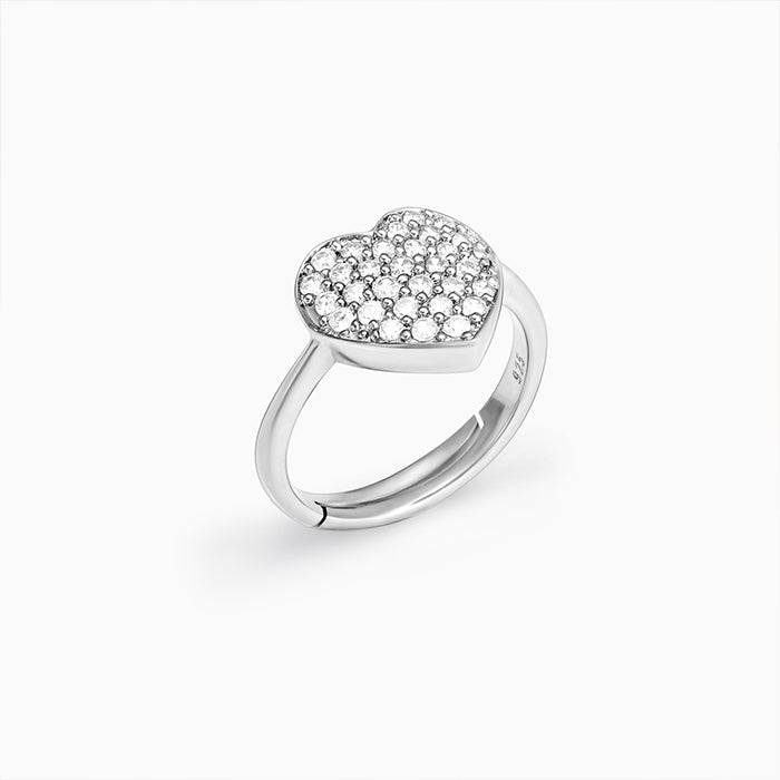 Silver Angelic Heart Ring : R0291