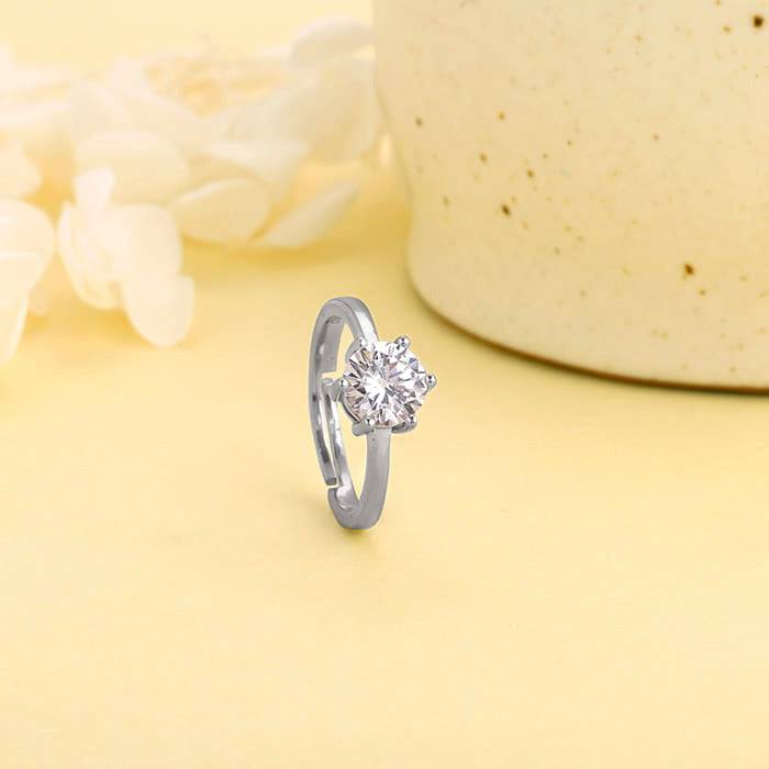 Silver Zircon Vintage Ring : R031