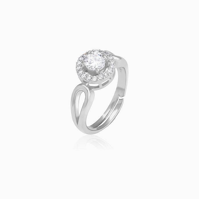 Silver Stark Flower Ring : R0336