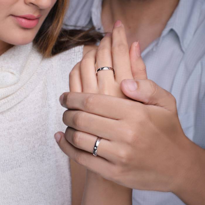 Silver Forever Couple Bands : R034