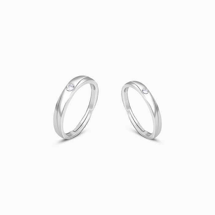 Silver Forever Couple Bands : R034