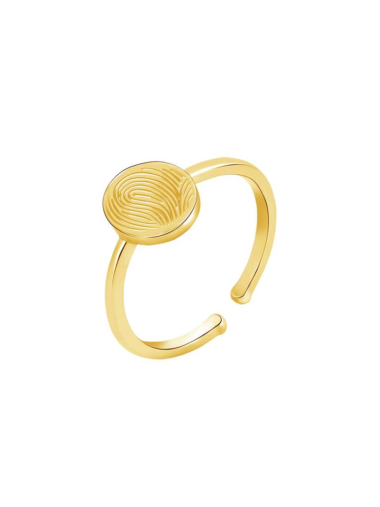 GIVA 925 Sterling Silver Golden Print Ring