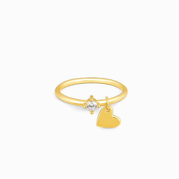 Giva 925 Silver Golden Sierra Ring,Fixed Size,Indian - 14| Gifts For Women And Girls | Wit : R0393