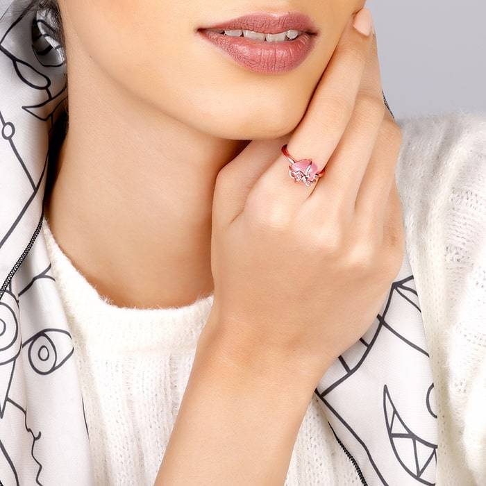 Rose Gold Gemstone Ring : R0398