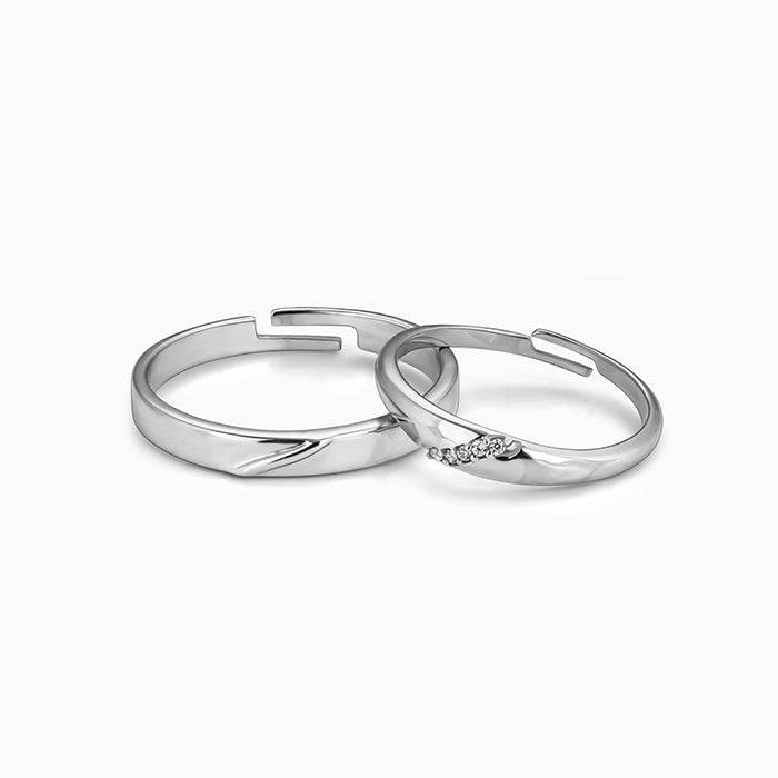 Silver Love Unfolds Couple Bands : R0401