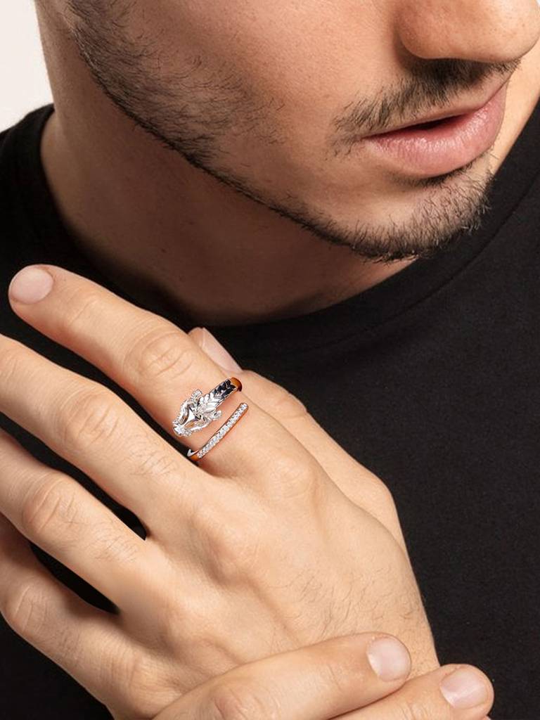 GIVA 925 Sterling Silver Horse Ring for Him